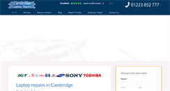 Desktop Screenshot of cambridgelaptoprepair.co.uk